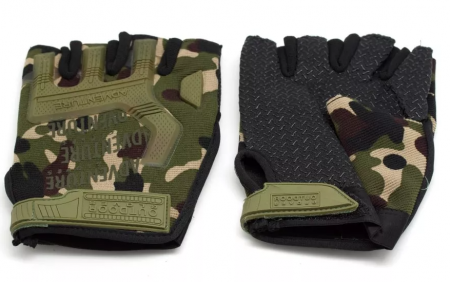 Перчатки тактические Outdoor Gloves Adventure укороченные прорезиненные Мультикам