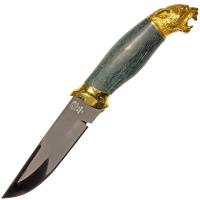 Нож Н8, ст. ЭИ-107 литье, стаб. береза, рис. клинок
