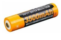 Аккумулятор Fenix 18650 ARB-L18-3400U 3500mAh Li-Ion с разъёмом USB