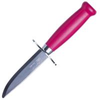 Нож Morakniv Scout 39 Safe Cerise, нержавеющая сталь, деревянная рукоять (розовая)