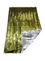 Термоодеяло "СЛЕДОПЫТ", 160х210 см, серебро/золото