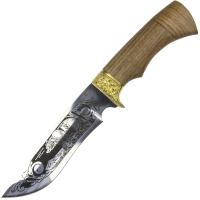 Нож Галеон,ст.65х13,литье,рукоять из ценных пород дерева,гравировка