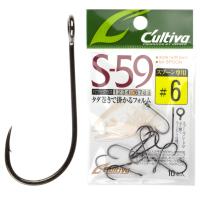 Крючки Cultiva S-59 Single Hook 59 #6 10pcs