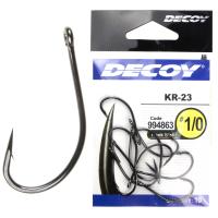 Крючок Decoy KR-23 Black Nickeled 1/0 (10шт/уп)