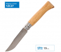 Нож Opinel №8, нержавеющая сталь, дубовая рукоять в картонной коробке