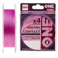 Плетеная леска IAM №ONE CONTACT 4Х PE 150M (Pink)