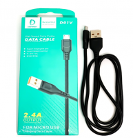 USB кабель Denment D01V Micro (1m\2.4a)(black)