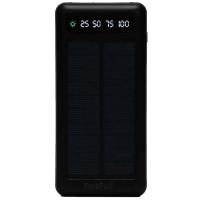 Внешний аккумулятор FaizFull FL54 10000mAh+фонарик и солнечная панель (black)