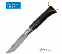 Нож Opinel №8 Trekking, нержавеющая сталь, черный