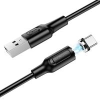 USB кабель Borofone BX41 Amiable magnetic charging cable for Type-C магнитный (black)