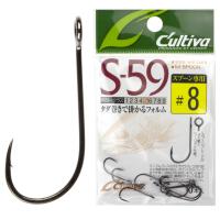Крючки Cultiva S-59 Single Hook 59 #8 10pcs