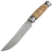 Нож Златоуст Н81, ст. ЭИ-107, дюраль,береста