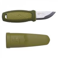 Нож Morakniv Eldris, нержавеющая сталь, цвет зеленый, с ножнами