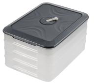 Контейнер для заморозки и хранения RUNIS, 4 яруса, 300х205х150 мм, цв. графит