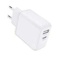 Сетевое ЗУ, 30W, 3A,Type-C+USB,PD, SIC белое, OLMIO