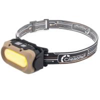 Фонарь налобный "СИБИРСКИЙ СЛЕДОПЫТ-Linkos" 1 cob+6 led smd аккум.220в