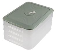 Контейнер для заморозки и хранения RUNIS, 4 яруса, 300х205х150 мм, цв. зеленый