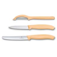 Набор ножей+овощечистка Victorinox, светло-оранжевый