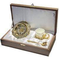 Набор кофейный на 1 персону (подстаканник-ручка литье)