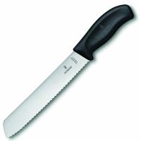 Нож кухонный VICTORINOX Swiss Classic с серрейторным лезвием 210 мм черный (6.8633.21B)