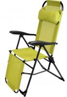 Кресло-шезлонг с подножкой складное Nika K3/Л, лимон