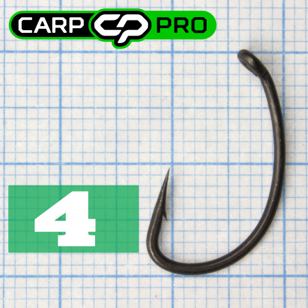 Крючок Карповый Carp Pro Curved Shank №4 CPCSHT4