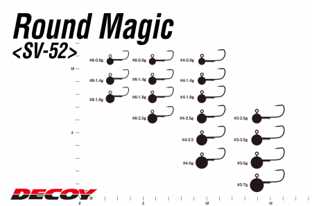 Джиг-головка Decoy SV-52 Round Magic #8-1.8g