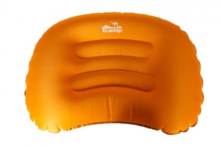Tramp подушка надувная под голову (дорожная) TRA-160 (оранжевый/серый)