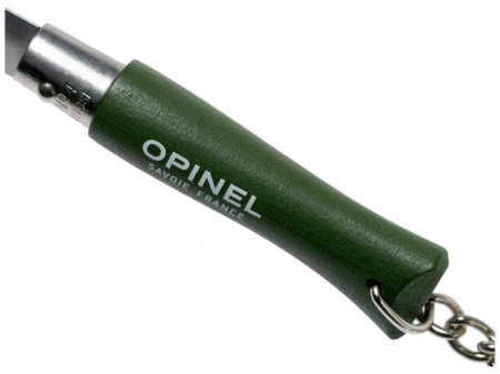 Нож-брелок Opinel №4, нержавеющая сталь, зеленый