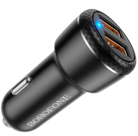 АЗУ Borofone BZ17, 2USB. 3A, QC3.0 (Black)