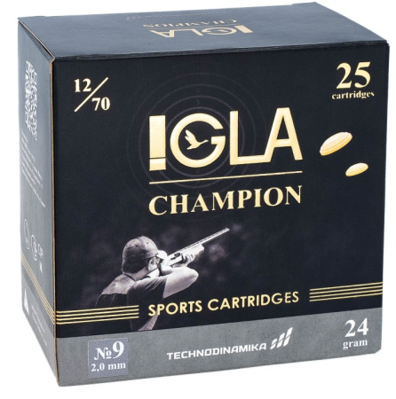 Патрон 12/70 №9 24 гр. "IGLA-CHAMPION" спортивный патрон
