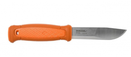 Нож Morakniv Kansbol, нержавеющая сталь, прорезиненная ручка, цвет оранжевый, ножны c огнивом