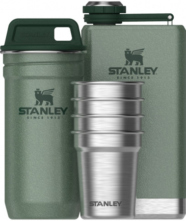 Набор стопок STANLEY Adventure 59ML c флягой 0,23L, зеленый