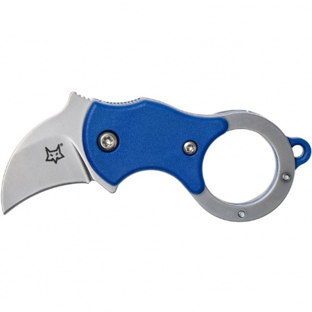 Нож FOX MINI-КА - склад., рук-ть синий нейлон, клинок 2.5 см, сталь 1.4116