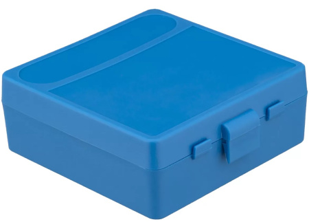 Кейс ShotTime BX-905 для 100 патронов 9mm Luger/10x28, полипропилен, р-р 123x123х46 мм, синий, 140г