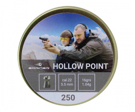 Пуля пневм. Borner "Hollow Point", 4,5 мм., 0,58гр. (500 шт.)