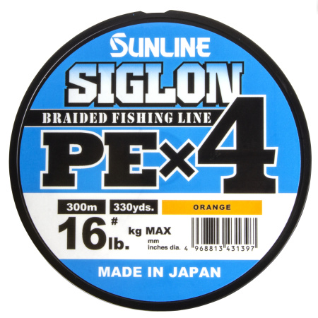 Шнур Sunline Siglon PE х4 300m (оранжевый.)