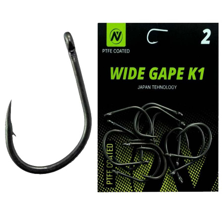 Крючки карповые VN Tackle Wide Gape K1 Size 2 Тефлон