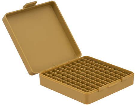 Кейс ShotTime BX-906 для 100 патронов 9x18/9mm Luger/10x28/9мм P.A., полипропилен, р-р 120x120х35 мм