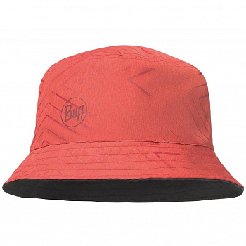 Панама BUFF Travel Bucket Hat Collage Red-Black