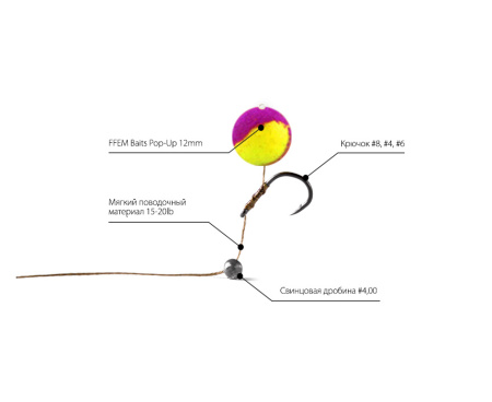Бойлы FFEM Pop-Up Plum Pineapple 12mm