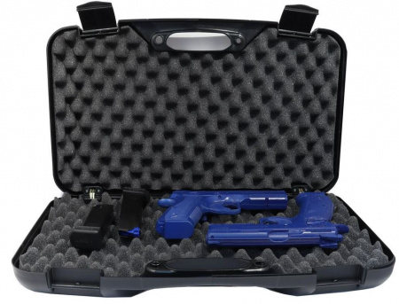 Кейс пистолетный Megaline 50х30х8,5 Black (пластик, 2 замка)