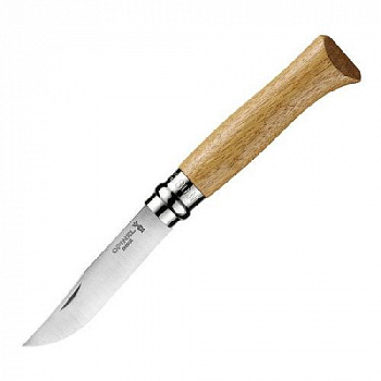 Нож Opinel серии Tradition Luxury №08, клинок 8,5см., нержавеющая сталь, рукоять - дуб, картон.короб