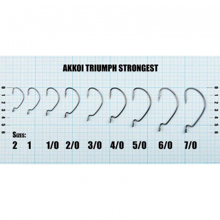 Офсетные крючки Akkoi TRIUMPH STRONGEST 1/0 (5шт)