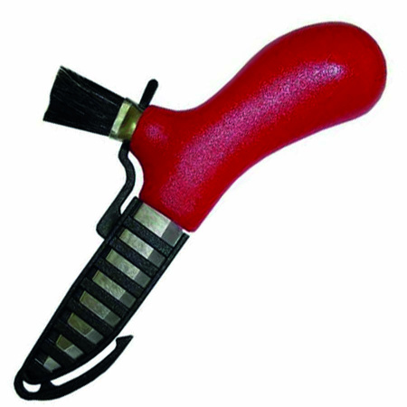 Нож Morakniv Karl-Johan для грибов, нержавеющая сталь, цвет красный, щетка из конского волоса