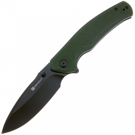 Складной нож SENCUT Slashkin D2 Steel Black Handle Green Canvas Micarta