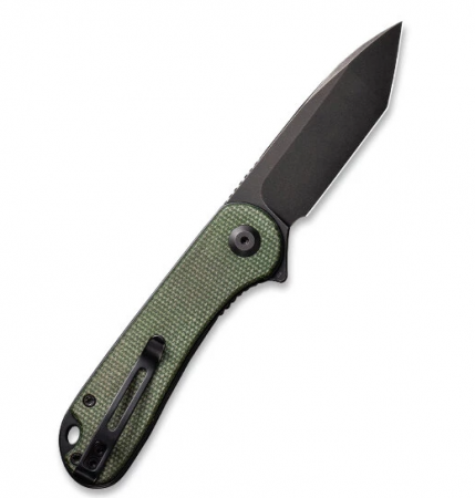 Складной нож CIVIVI Elementum D2 Steel Black Stonewashed Handle Green Micarta