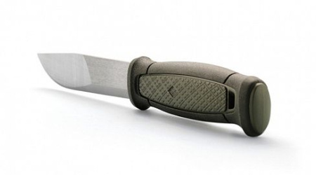 Нож Morakniv Kansbol, нержавеющая сталь, прорезиненная ручка, цвет зеленый+ножны с креплением