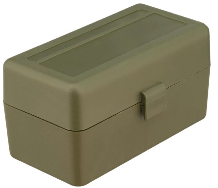 Кейс ShotTime BX-908 для 50 патронов 7.62x54R, полипропилен, р-р 155x82х82 мм, зелёный, 190г