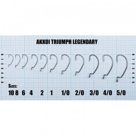Офсетные крючки Akkoi TRIUMPH LEGENDARY 2/0 (5шт)